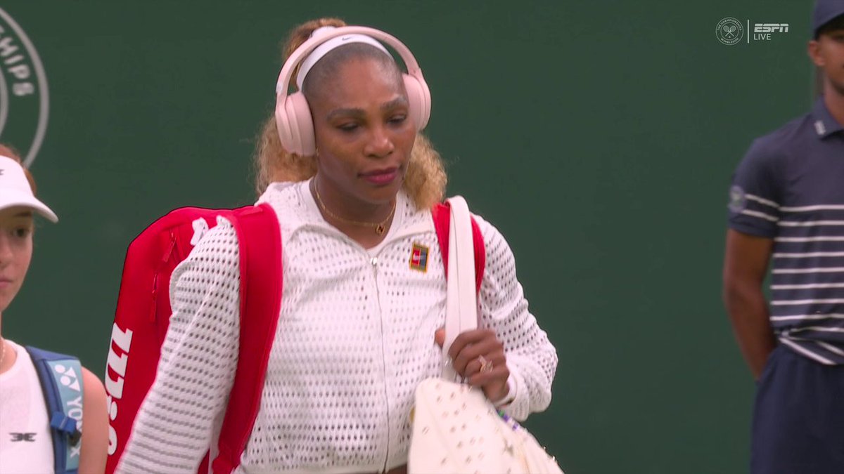 Serena Williams is back on Centre Court and ready for her Wimbledon return 👑 Watch Wimbledon on ESPN and the ESPN App 🍿