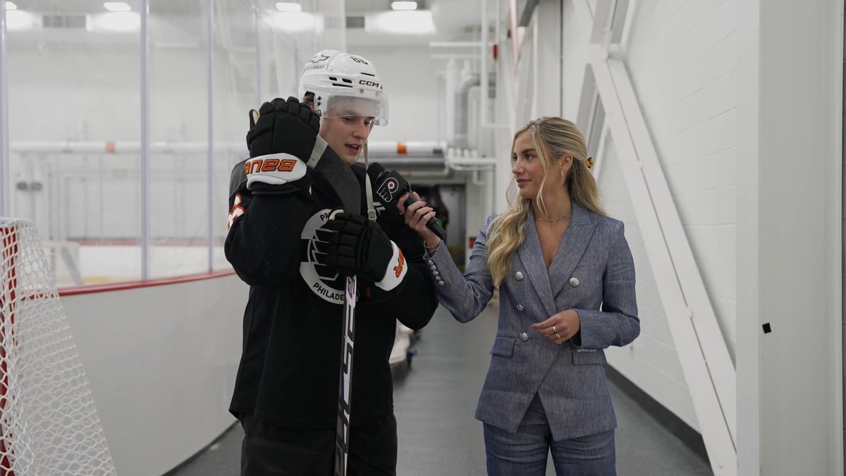 Denver Barkey is embracing his new role and new number at this year’s development camp. #LetsGoFlyers | Kendall Skalicky