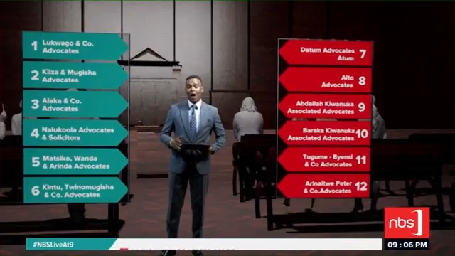 VIDEO: Here are the twelve law firms lined up to represent Rtd. Col. Dr Kizza Besigye and his co-accused in court. #NBSLiveAt9 #NBSUpdates