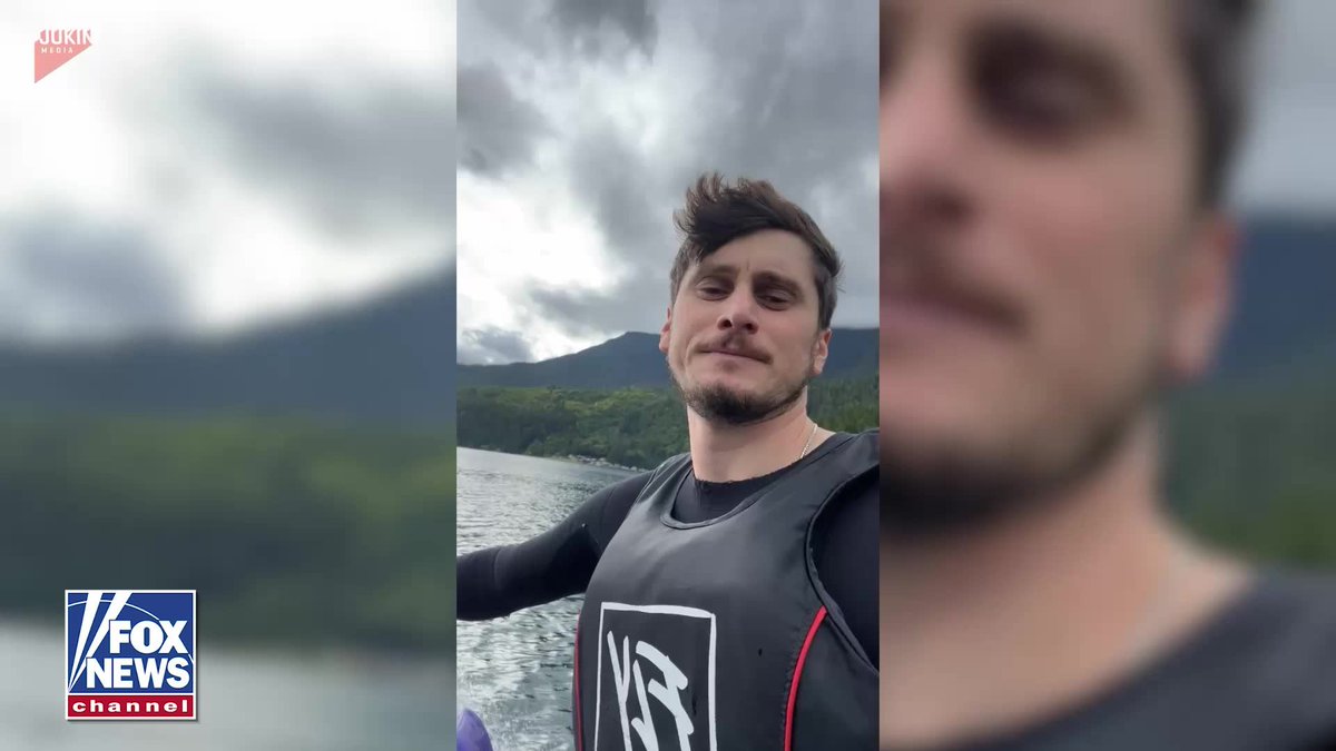 This dog isn't just along for the ride... he's practically the co-captain. The pup calmly stands on the front of a jet ski as his owner cruises across the water, looking completely at home. His owner says he's been riding since he was a puppy—and it definitely shows.