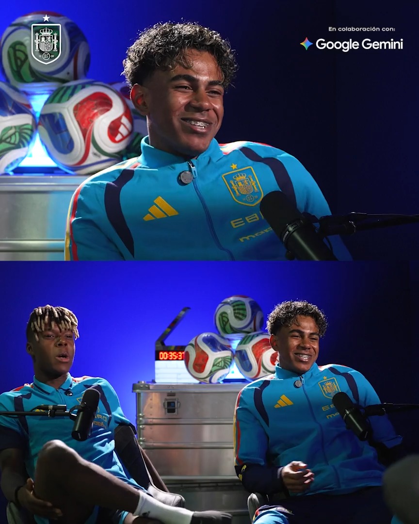 💫 "La estrella que nos une". 🫶🏻 Lamine Yamal y Nico Williams disfrutan junto a Dani Martínez en el cuarto capítulo de este podcast. 🔗 #VamosEspaña | #CopaMundialFIFA