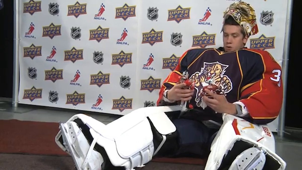 Petition for the Florida Panthers to have Jacob Markstrom recreate this video! 🤣 (🎥: Upper Deck)