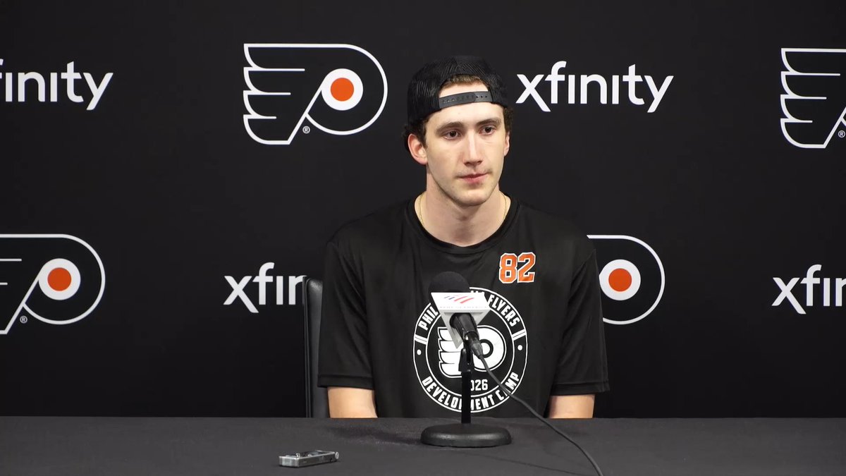 The Orange &amp; Black met with the media from the second day of 2026 Flyers Development Camp. #LetsGoFlyers