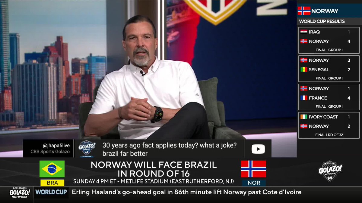 Who has the edge? 👀 Benny Feilhaber, Marcelo Balboa and Troy Deeney break down the Brazil-Norway matchup, comparing everything from goalkeepers to strikers 🇧🇷🇳🇴