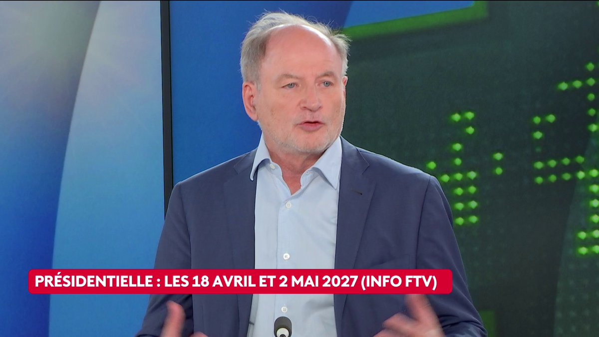 🔴 🗣️ INFORMATION FRANCEINFO : L'élection présidentielle aura lieu les 18 avril et 2 mai 2027 "Il a fallu jongler entre les vacances scolaires des différentes zones [...] et les ponts du mois de mai", explique Henri VERNET. Loïc de La Mornais #SurLeTerrain #Canal16
