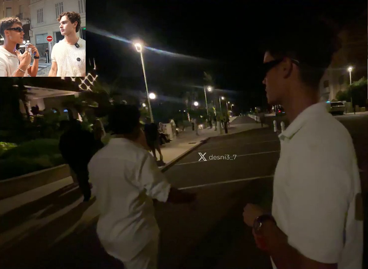 CLAVICULAR GETS DRIVE-BYED. 🚨 French hater stalked Clavicular to throw drink at him after he brutally humiliated him in viral moment days prior for his eye appearance ("don't take the sunglasses off"), and decided to take matters into his own hands.
