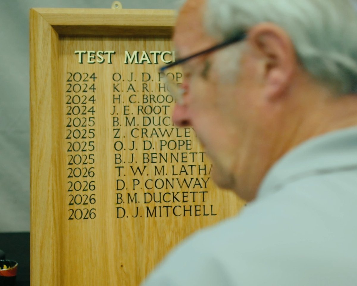 Twice etched into Trent Bridge history 🙏 Daryl Mitchell's incredible 190 (318) earned him a place on the honours board in 2022. This week, a determined 100* (241) put his name there once again. Your player of the match, Daryl Mitchell 🙌