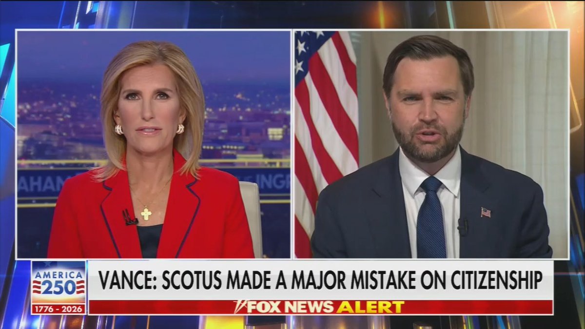 JD Vance: Birthright citizenship is hanging by a thread because they were only one SCOTUS vote away. We have an opportunity to reverse this decision.