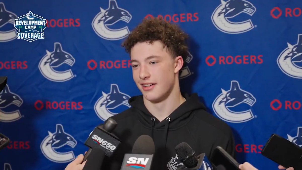 Who’s the clown asking him about making the team out of camp (he’s not going to camp idiot)? And same moron is asking this kid about the father-son dynamic for the millionth time. Who is it so I can publicly shame them?