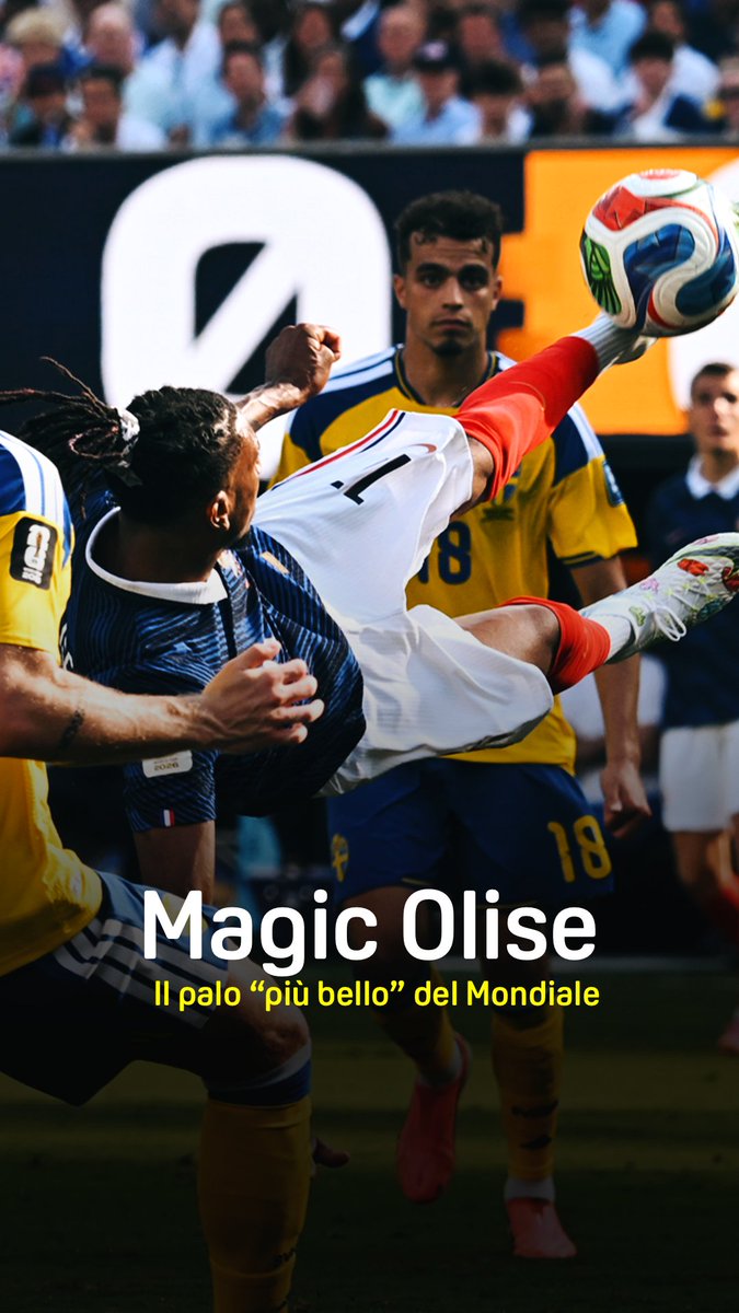 Il 𝒑𝒂𝒍𝒐 𝒑𝒊𝒖' 𝒃𝒆𝒍𝒍𝒐 del Mondiale ✨ Rovesciata 𝗺𝗲𝗿𝗮𝘃𝗶𝗴𝗹𝗶𝗼𝘀𝗮 di Olise 🤩 #Olise #FranciaSvezia #FIFAWorldCup #DAZN