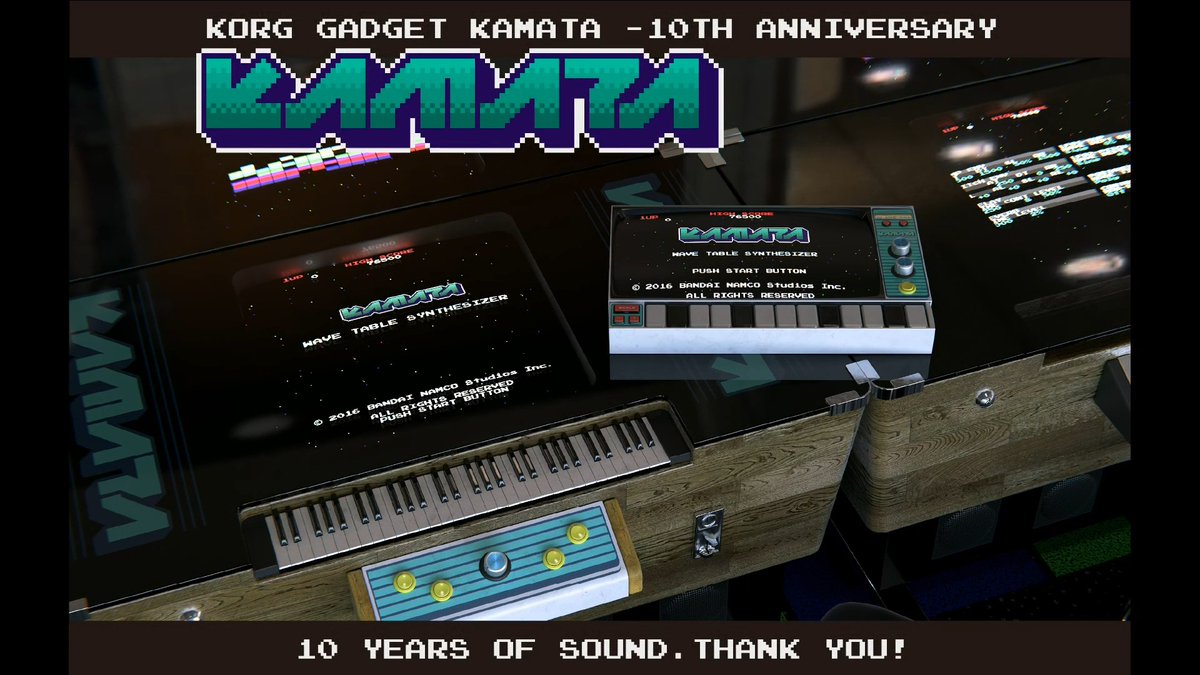 🎶「Kamata(KORG Gadget)」発売10周年🎶 #バンダイナムコスタジオ のサウンドチームと、 電子楽器メーカー「株式会社コルグ」との コラボレーションから生まれた、往年のビデオゲームサウンドを奏でるシンセサイザー 「Kamata(KORG Gadget)」が、ついに発売10周年を迎えました🎉✨ なつかしさと新しさをあわせ持ち、これからの音も描き続ける本製品。 今後ともどうぞよろしくお願いいたします! 🔽詳細はこちら #korg #サウンドクリエイター