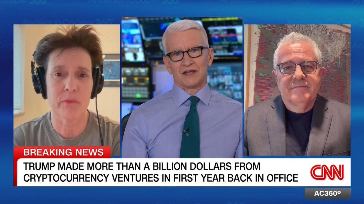 Trump made more than a billion dollars from cryptocurrency ventures in his first year back in office, according to his own financial disclosure form. CNN Contributor Kara Swisher says, "this is a coin operated presidency."