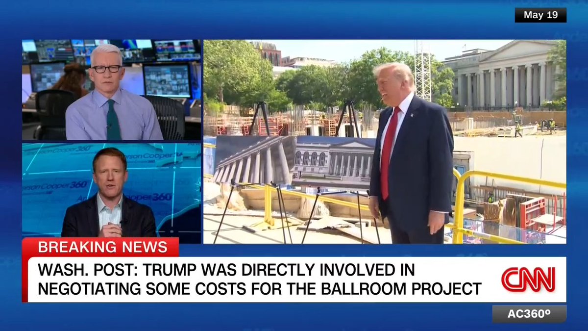The Washington Post exclusively reports that President Trump is using a $500M no-bid contract to build his White House ballroom. Investigative reporter Jonathan O'Connell obtained the agreement.