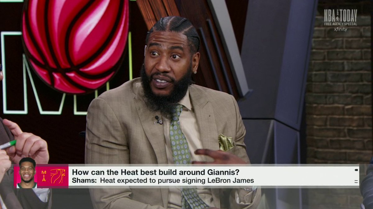 How would a LeBron, Giannis and Bam Big 3 work? Iman. and Kendrick Perkins break down LeBron's potential fit with the Heat 👀