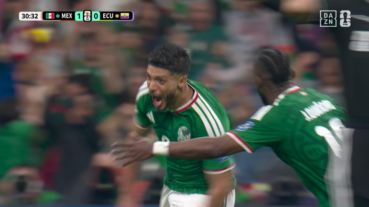 エースが決めた🇲🇽 前線でボールを奪い ラウール・ヒメネスが追加点⚽️ 🏆️#FIFAワールドカップ ラウンド32 🆚メキシコ×エクアドル 📱#DAZN ライブ配信中 #本気で楽しむならDAZN コカ･コーラ
