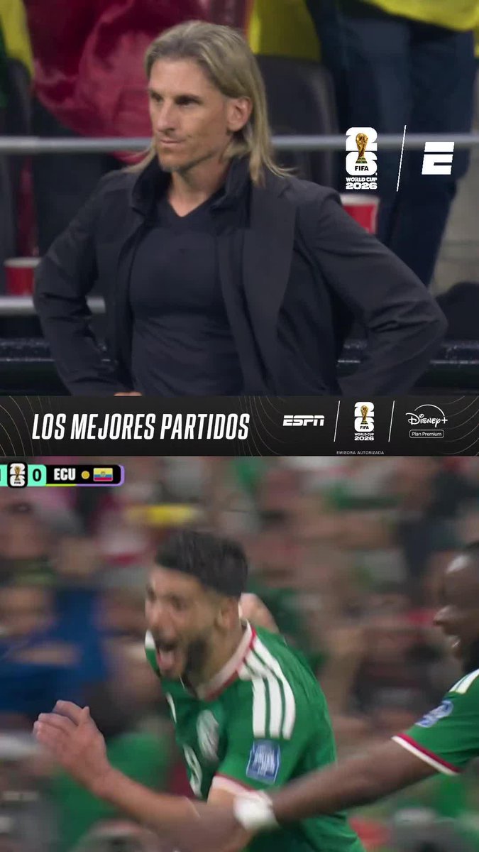 BRAZOS EN JARRA Y PREOCUPACIÓN: así vivió Sebastián Beccacece el gol de Raúl Jiménez para el 2-0 de México ante Ecuador. ⚽ #ESPNMundial 📺 Mirá los mejores partidos de la #FIFAWorldCup por ESPN, en el Plan Premium de #DisneyPlus
