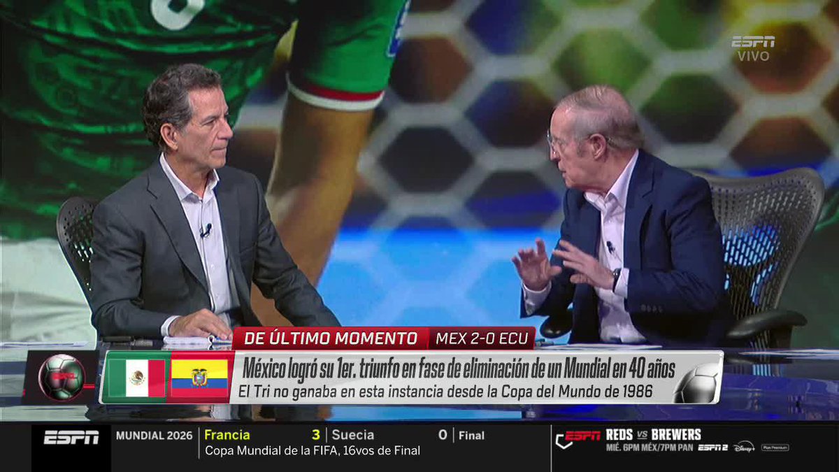 "¿QUÉ LE PASÓ A ECUADOR? QUIÉN SABE... PARECÍAN TORTUGAS EN EL CAMPO DE JUEGO" "EL PRIMER TIEMPO ME ENCANTÓ" Joserra y Tuca tras la victoria de México