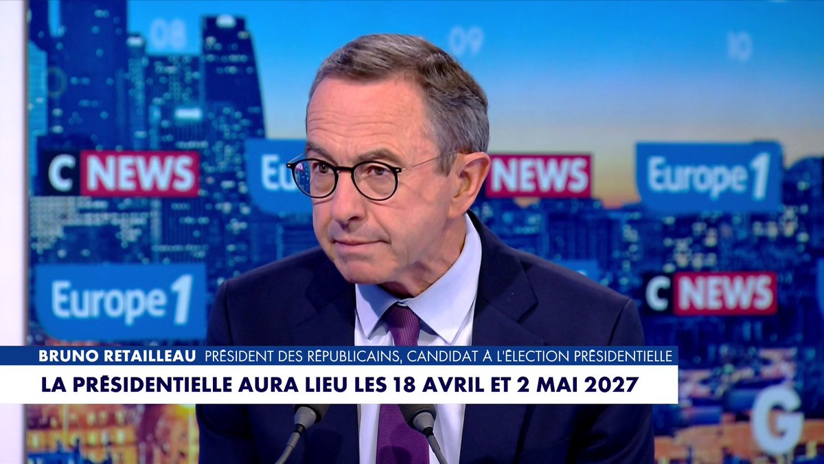 Bruno Retailleau, président Les Républicains, critique la décision du conseil des ministres d'organiser l'élection présidentielle le 18 avril et le 2 mai : «Le choix de ces dates n'est pas neutre», dans #LaGrandeInterview Toute l'info est à retrouver sur