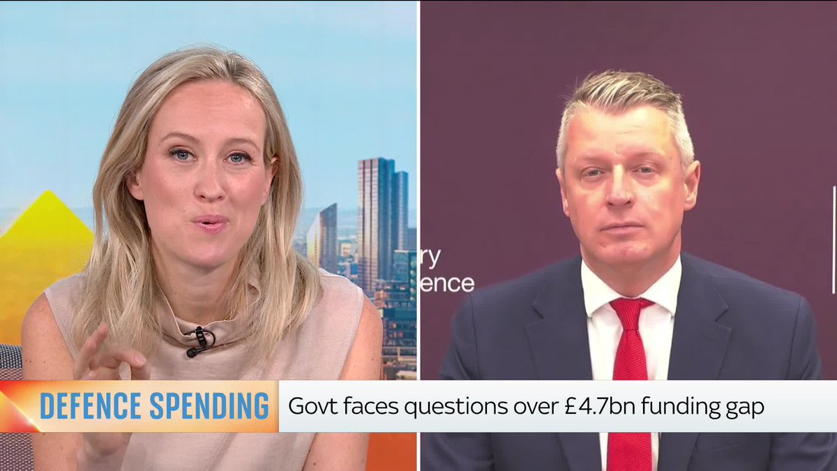 ‘Starmer and Reeves spent a year and a half telling us how the Tories left a black hole, this is what you’re doing’ Sophy Ridge challenges defence minister Luke Pollard MP on the £4.7bn gap in the defence funding plans ⬇️