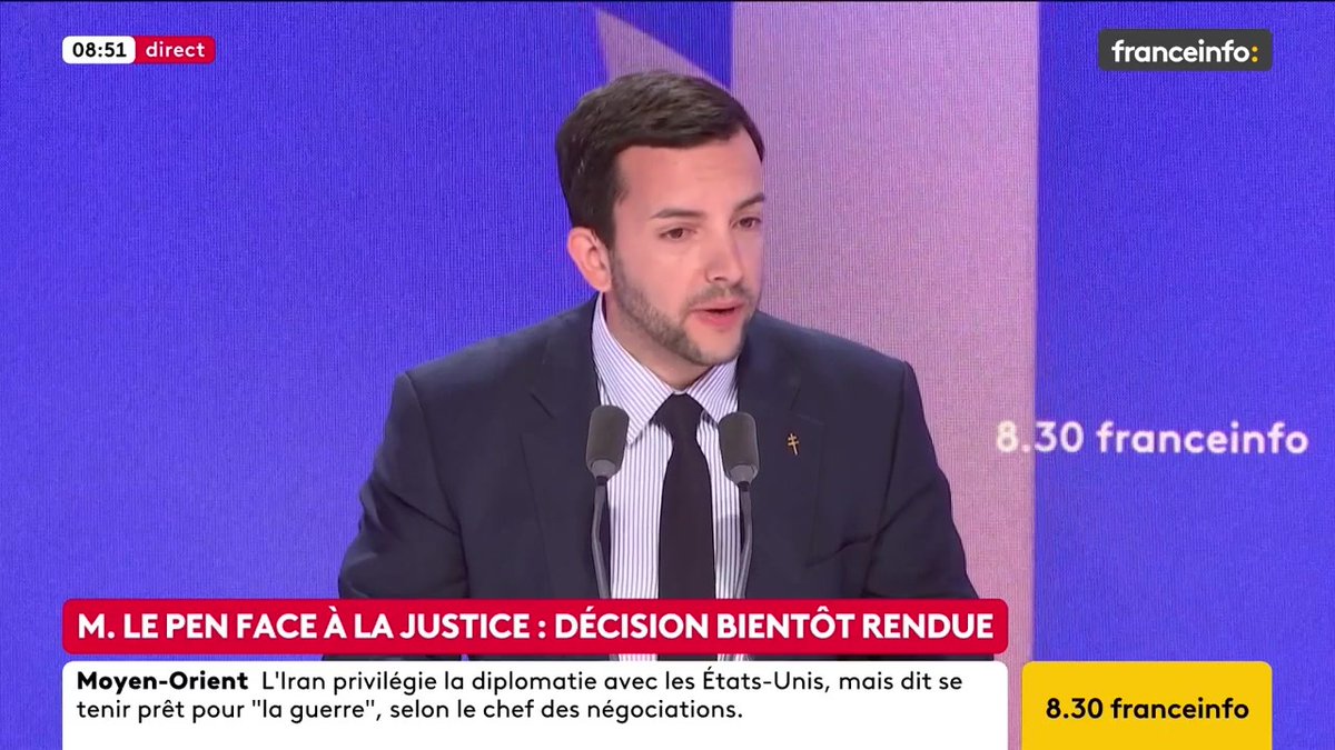 🔴 Justice : la décision bientôt rendue pour M. Le Pen ➡️ "Au fond de moi-même, je sais que Marine Le Pen est innocente, j’espère que mon intime conviction sera suivie par la justice", dit Jean-Philippe Tanguy, député RN de la Somme