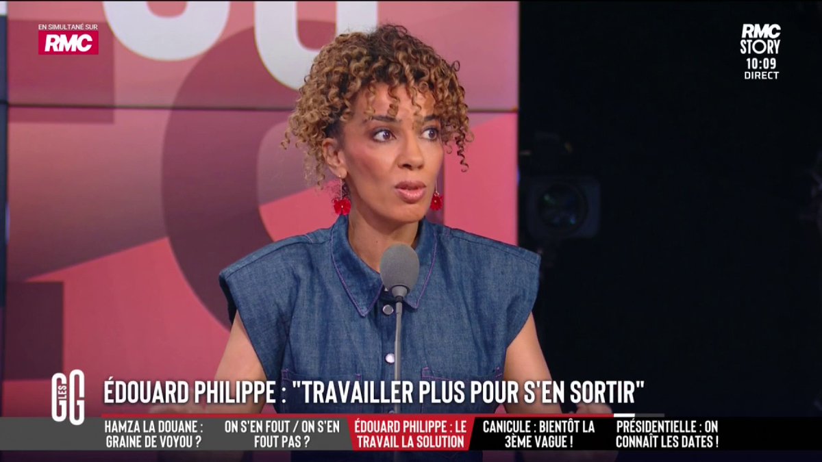🤔 Edouard Philippe : « aucune hypothèse où la France s’en sort, sans travailler plus » Fatima Aït Bounoua : "C'est de la manipulation. Dans cette formulation, l'avantage, c'est qu'il ne désigne personne. Comme on ne désigne personne, tout le monde se dit, 'ah oui, mais pas moi'. Le cœur du problème, c'est : qui ?" #GGRMC