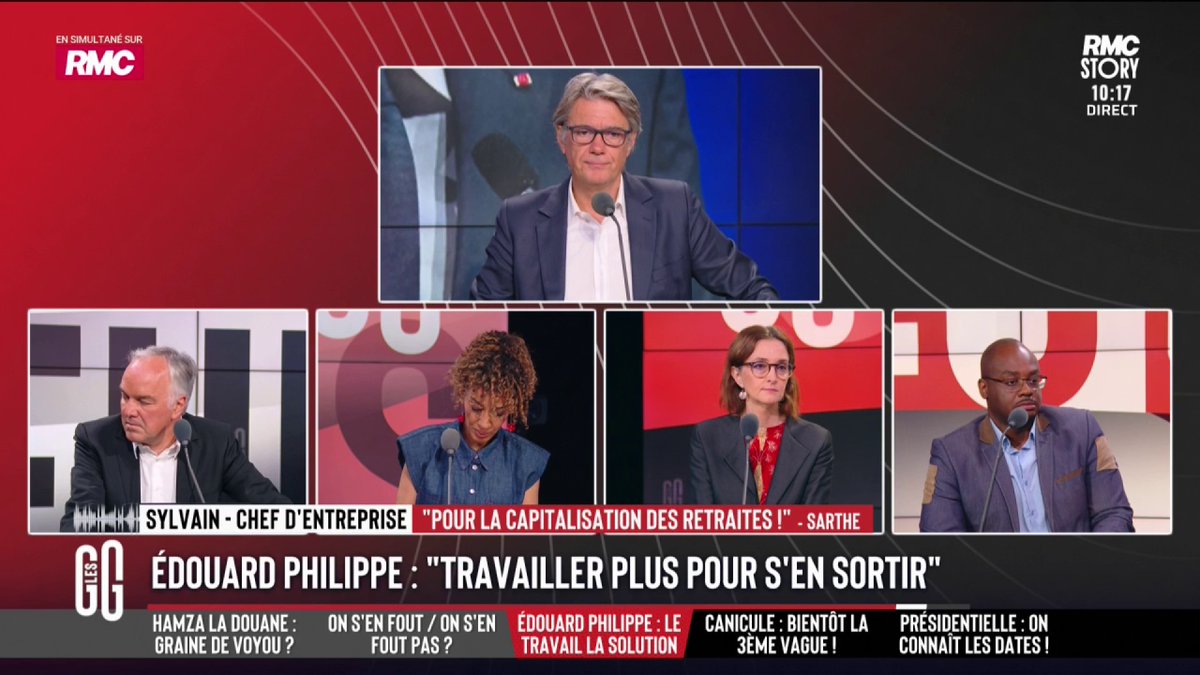📞 Sylvain, chef d'entreprise : "Il faut faire une retraite par capitalisation et tant pis pour celui qui ne bosse pas. Pour un salaire de 2.200 €, le patron cotise 700 € pour nos aînés. Si cette somme, c'est vous qui la gérez, vous pouvez avoir 1 million € en 42 ans." #GGRMC