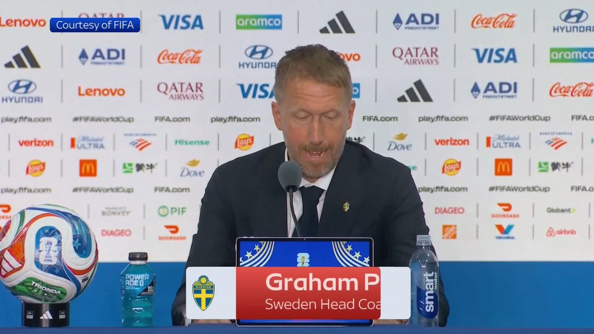 "I haven't seen a better team" 🇫🇷 Sweden boss Graham Potter is full of praise for France, who beat his side 3-0 in the round of 32.