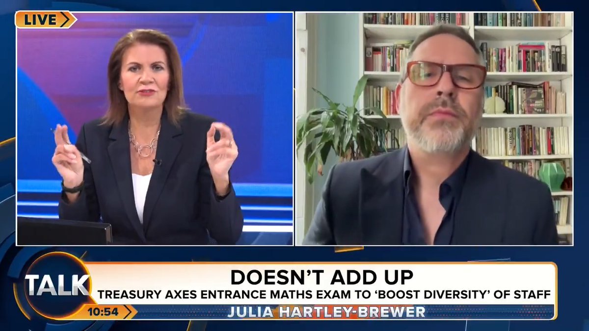 🚨"They gaslight us - it’s sold to us as fairness! The key demographic failing in schools is white working-class boys." Philip Kiszely slams the Treasury's "ideological obsession" with DEI, after a numeracy test was scrapped from a graduate scheme to boost diversity. Julia Hartley-Brewer