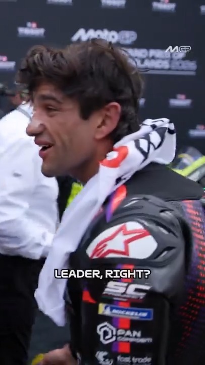 "Leader! Who'd have said that six months ago?" 🦾😁 Jorge Martín Almoguera #DutchGP 🇳🇱