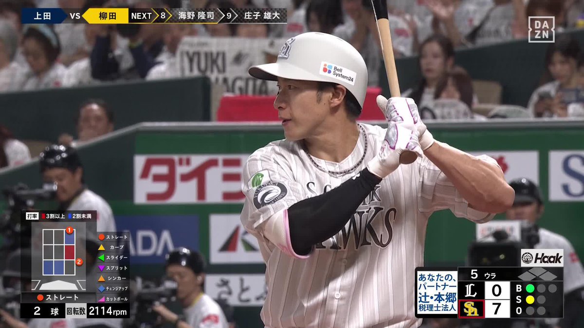 まだまだ健在 変化球を我慢しながら 柳田悠岐 第9号ソロホームラン ⚾️ソフトバンク×西武 #sbhawks #だったらDAZN