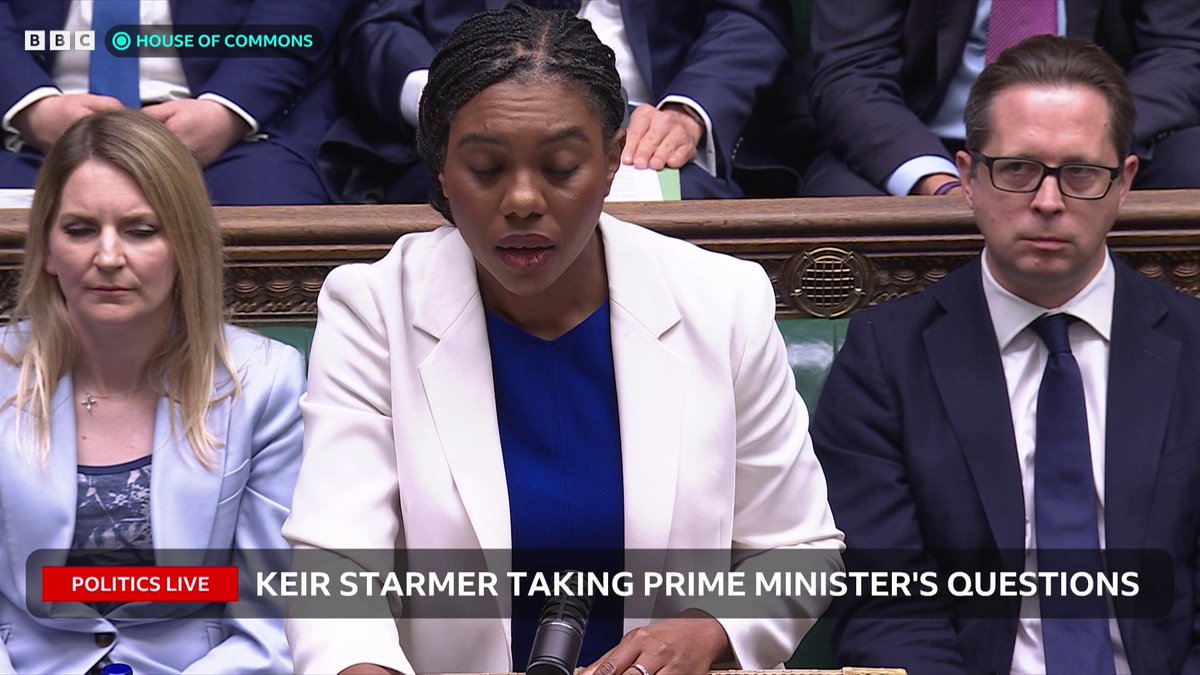 Kemi Badenoch asks how Keir Starmer can say that the 0.01% increase in defence spending is “enough” “NATO welcomed the plan" the PM responds #PMQs: