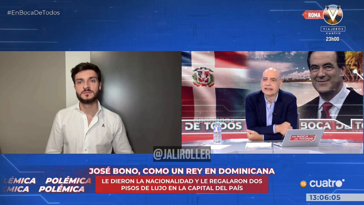 💥José Bono, como un rey en Dominicana. Le dieron la nacionalidad y le regalaron dos pisos de lujo en la capital del país. Alejandro Entrambasaguas Alejandro Entrambasaguas #EnBocaDeTodos