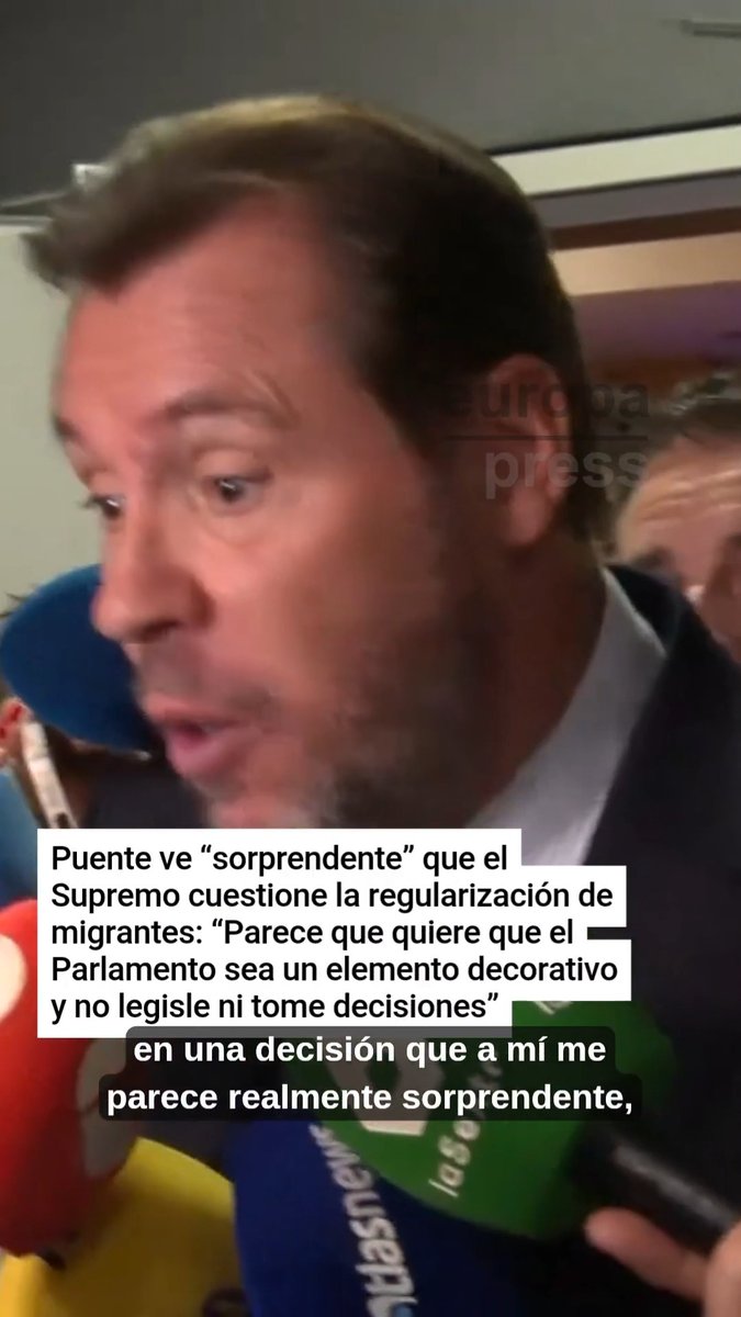Óscar Puente ve "sorprendente" que el Supremo cuestione la regularización de migrantes: "Parece que quiere que el Parlamento sea un elemento decorativo y no legisle ni tome decisiones"