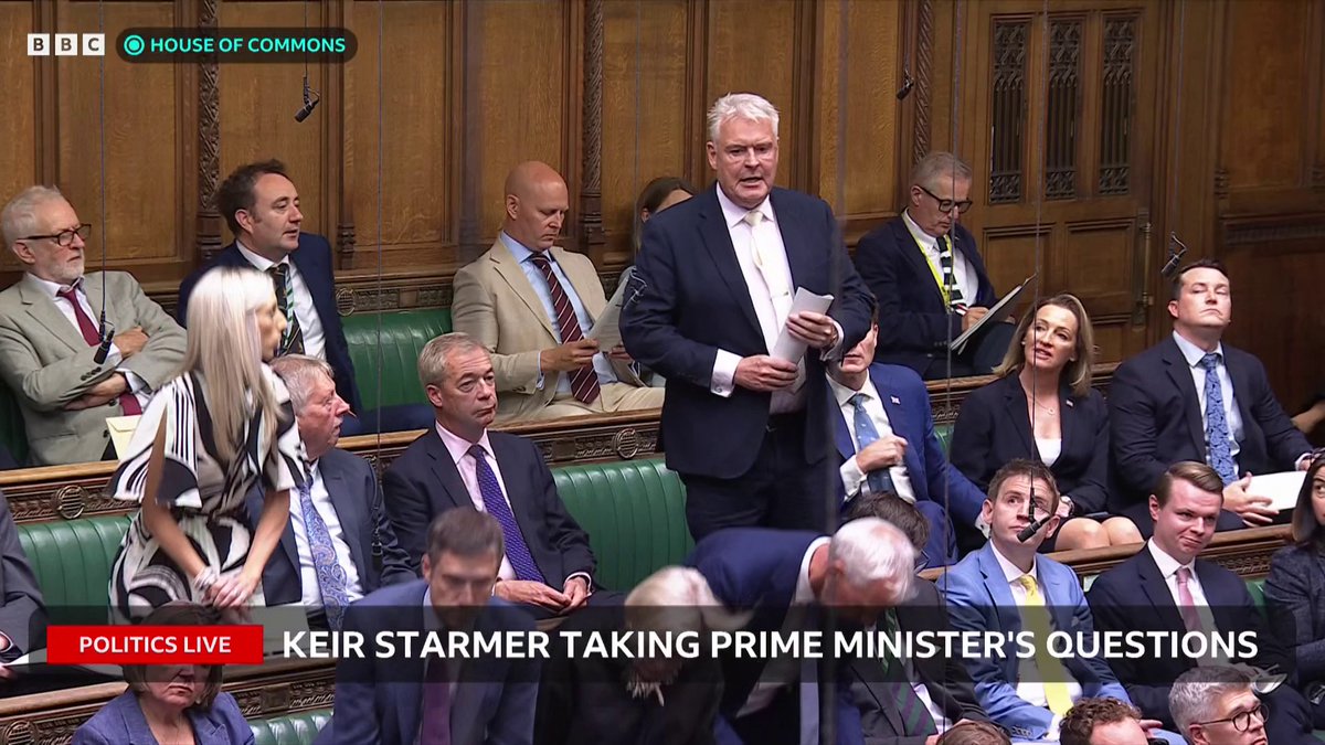 Reform MP Lee Anderson asks if the PM agrees that every illegal migrant coming to the UK should be “detained, not allowed to claim asylum and then be deported” Labour have brought net migration down by 82%, Keir Starmer responds #PMQs: