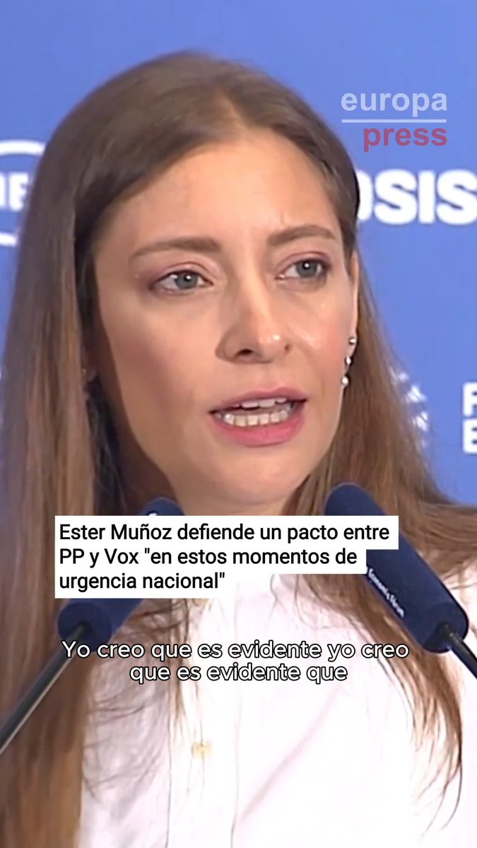 Ester Muñoz defiende un pacto entre PP y Vox "en estos momentos de urgencia nacional" y considera que aunque existen "diferencias" entre ambos partidos", también están las que les "unen": "Más lo que nos une que lo que nos separa"