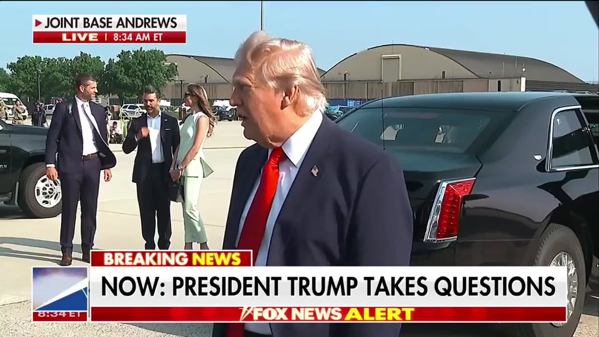 BREAKING: President Trump pushes back on reporter questions alleging he is "profiting off the presidency," saying that "everybody's profiting" due to the surging stock market. Trump turned the question around on the reporter, asking, "Do you have a 401k? How's your 401k done? It's about up 85%. 'Thank you, President Trump!'"