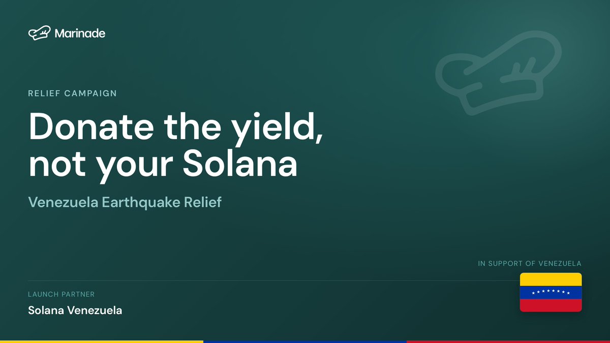 1/ On June 24, two earthquakes struck Venezuela. Thousands of families lost everything. With Solana Venezuela, we built a way to help. Stake Solana, keep your Solana, donate only the yield. It flows on-chain, directly to aid on the ground. Donate the yield, not your Solana.👇