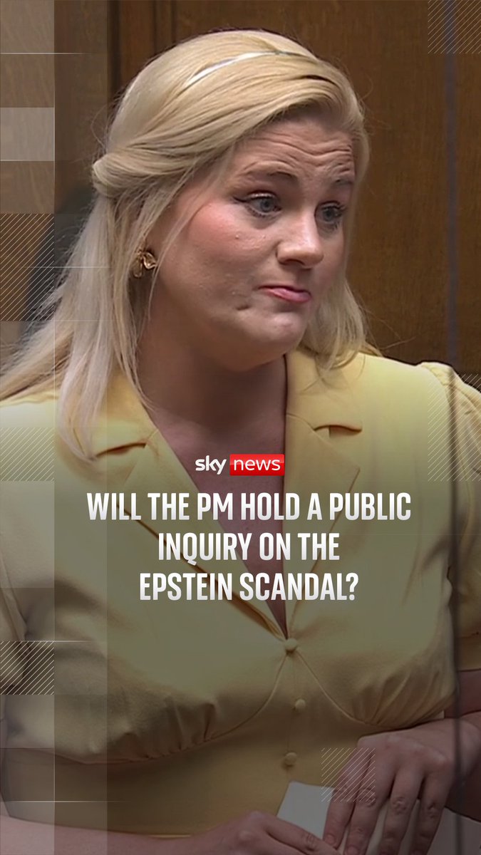 Will Starmer hold a public inquiry on the Epstein scandal? Labour Minister Alex Davies-Jones questioned the outgoing prime minister during PMQs on whether he will hold a public inquiry into the Epstein scandal. Watch the response ⬇️