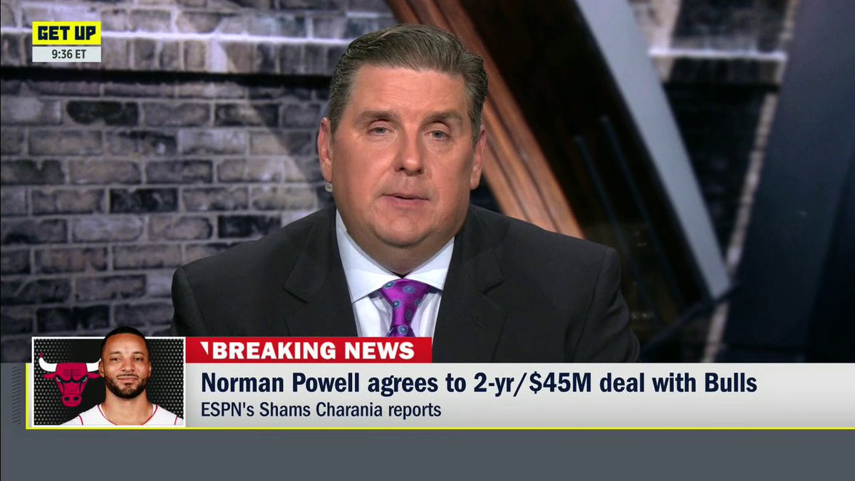 "This is the Bulls using their cap space on a player." Brian Windhorst breaks down Norman Powell signing with the Bulls 🏀