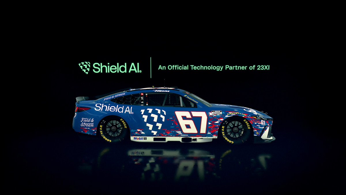 23XI Racing, powered by Hivemind. Shield AI is 23XI's official technology partner! On July 5, Corey Heim will race the No. 67 Toyota at Chicagoland Speedway with Hivemind Benchmark running race data to sharpen driver development and race strategy for 23XI Racing. Autonomy for the world. The greatest victory requires no war.