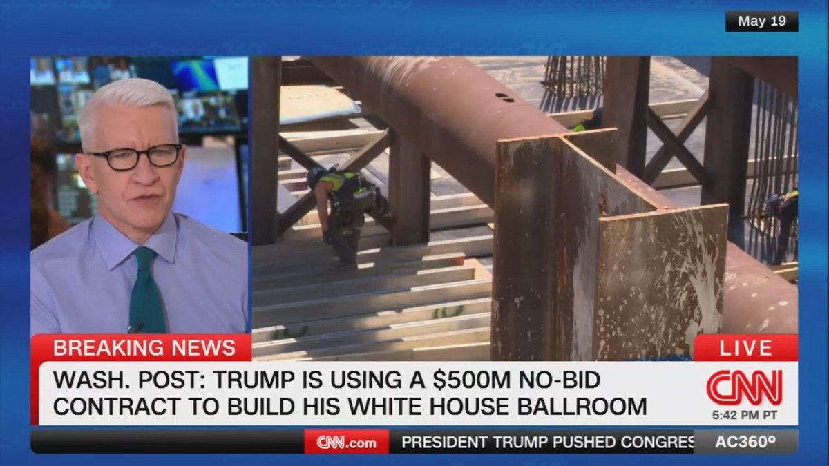 Cooper: White House officials secretly awarded a no-bid contract of up to $500 million for the construction of the East Wing ballroom. It's an unusual agreement that sidestepped typical contracting procedures designed to control costs. The project has grown to $600 million, with half of that funded by taxpayers.