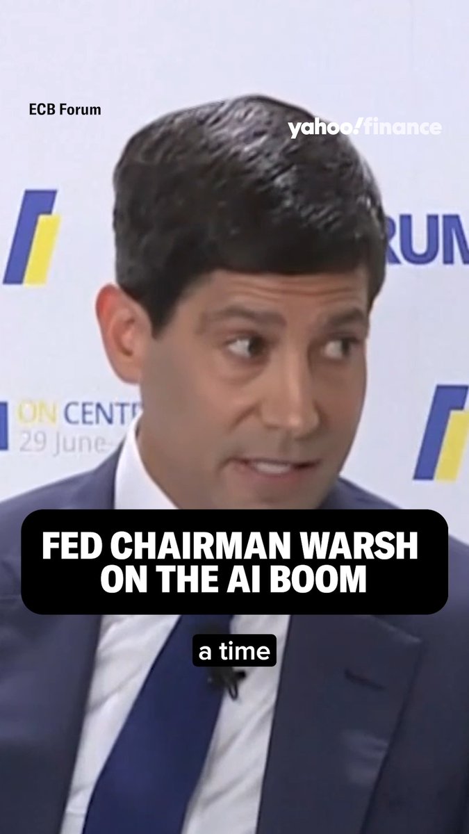 Fed Chairman Kevin Warsh thinks the AI boom and massive capital expenditure in the U.S. is a good problem to have. "This is as exciting a time and also as a consequential a time to be a central banker," Warsh told the ECB Forum.
