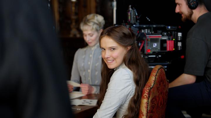 Our beloved Millie Bobby Brown on the set of Enola Holmes 3