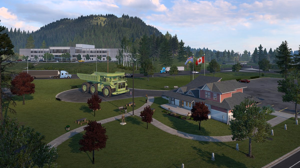 From bustling cities to breathtaking landscapes, British Columbia is full of places worth exploring. 🍁🚛 Join us for a tour of several cities and towns featured in the upcoming British Columbia DLC for American Truck Simulator! See more at 👉