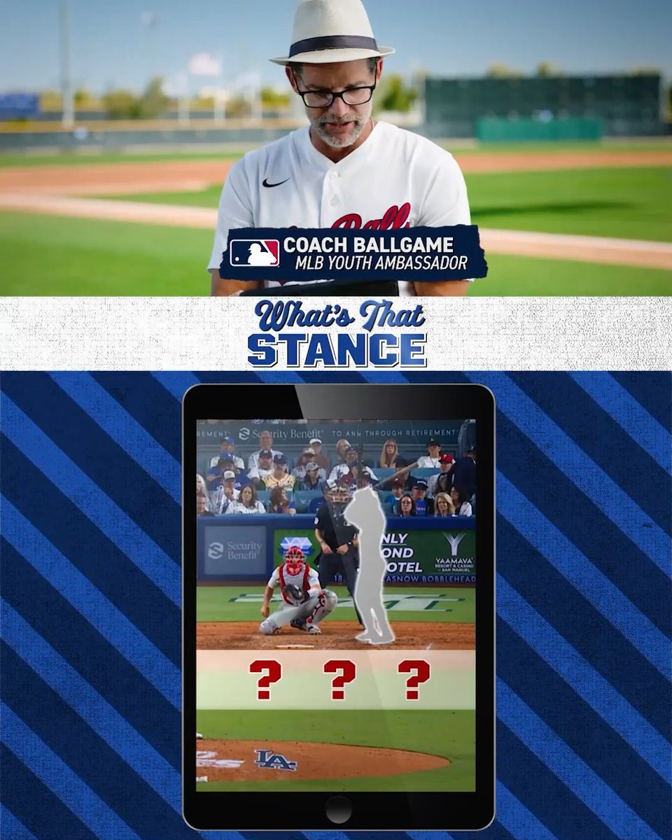 Can you guess this player from their batting stance?! Bobby Witt Jr. and Coach Ballgame take their shot 👀