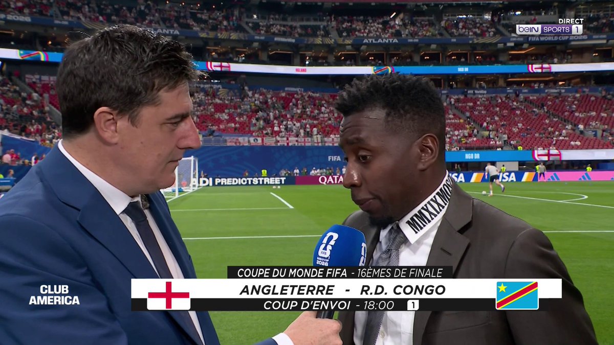 « JE PENSE QU'ILS VONT CRÉER DES PROBLÈMES AUX ANGLAIS, IL N'Y A PLUS RIEN À PERDRE » 🐆 Blaise Matuidi 🇫🇷 va supporter la RDC face aux Anglais ce soir. 🇨🇩 🎙️ beIN SPORTS