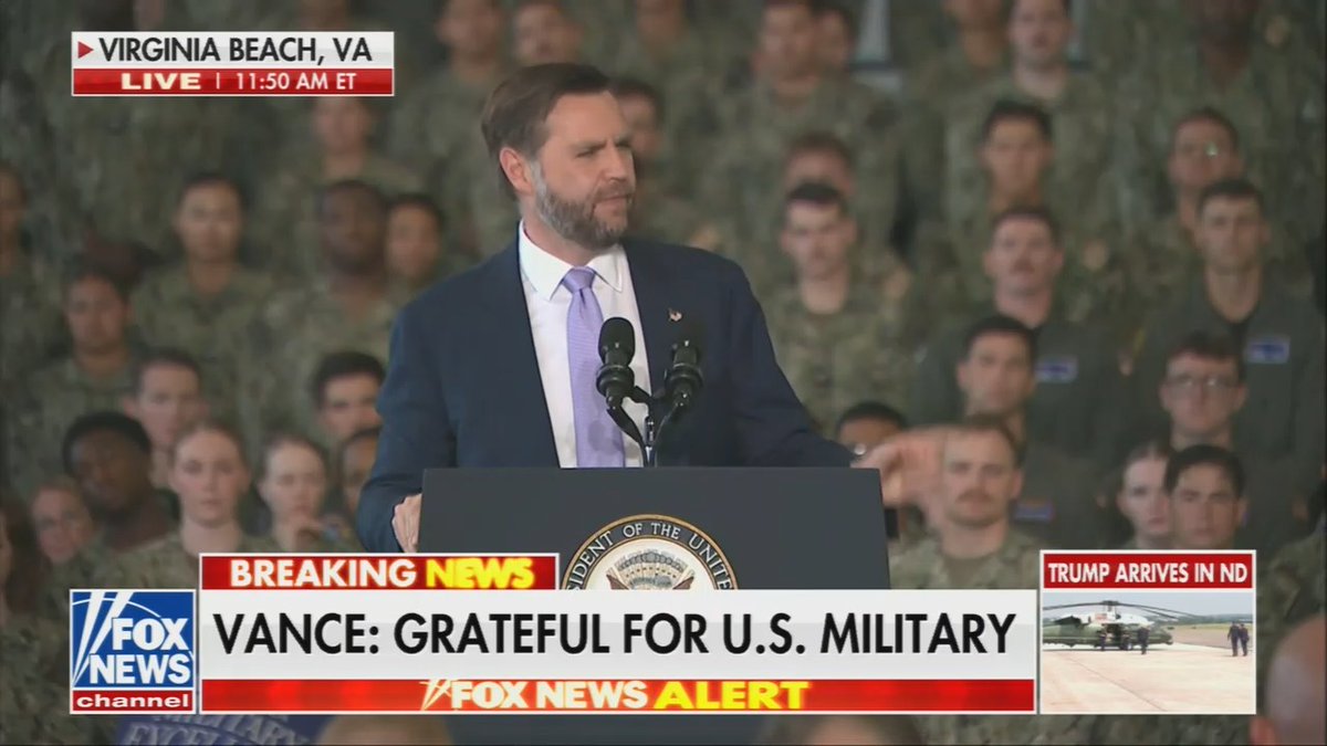 Vance tries to tell a room full of service members that Trump will never ask them to go to war without telling them why