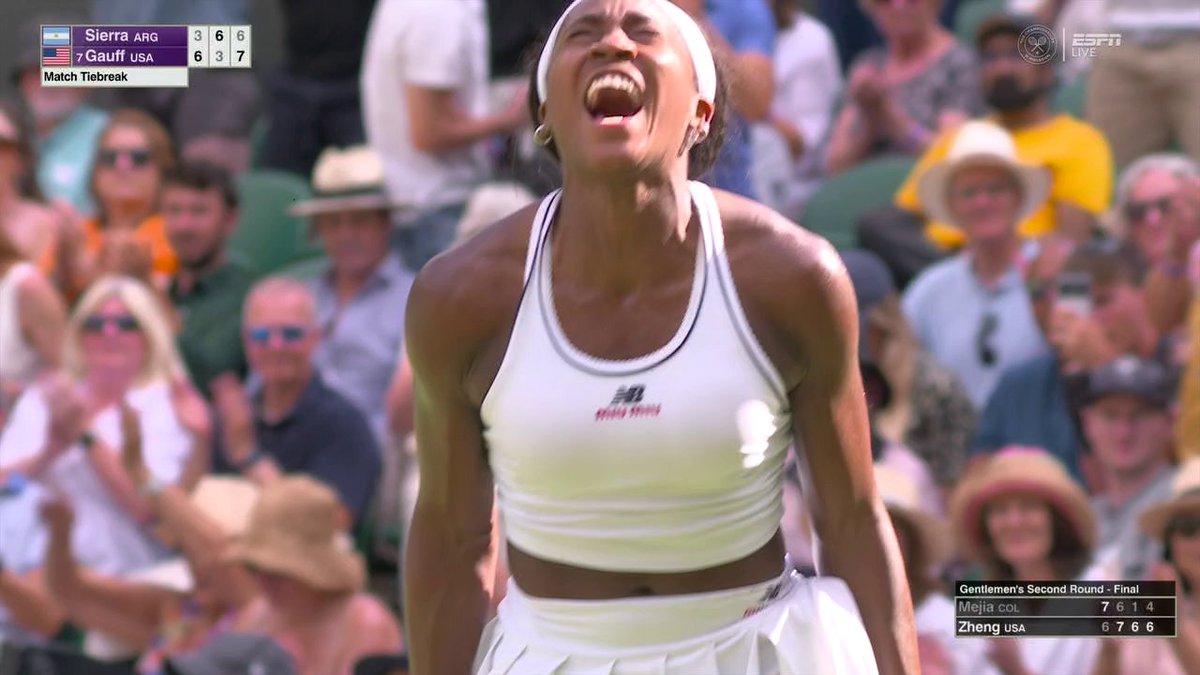 Coco Gauff pulled out a second round comeback win in an EPIC tiebreak at Wimbledon 🔥