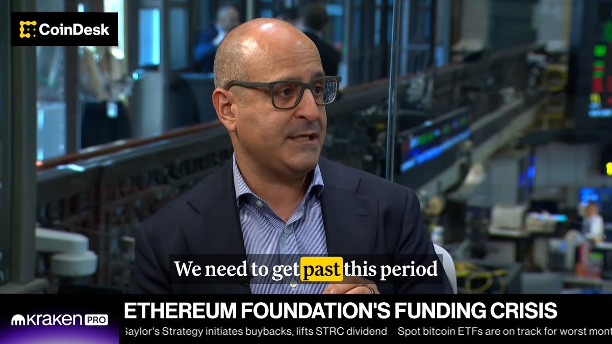 🎥 Joseph Chalom of @SharpLink says recent geopolitical uncertainty and volatility surrounding crypto treasury announcements may be weighing on markets. "You take a step back, the long-term view is really, really bullish." Thank you to Kraken 👋 for sponsoring this content.