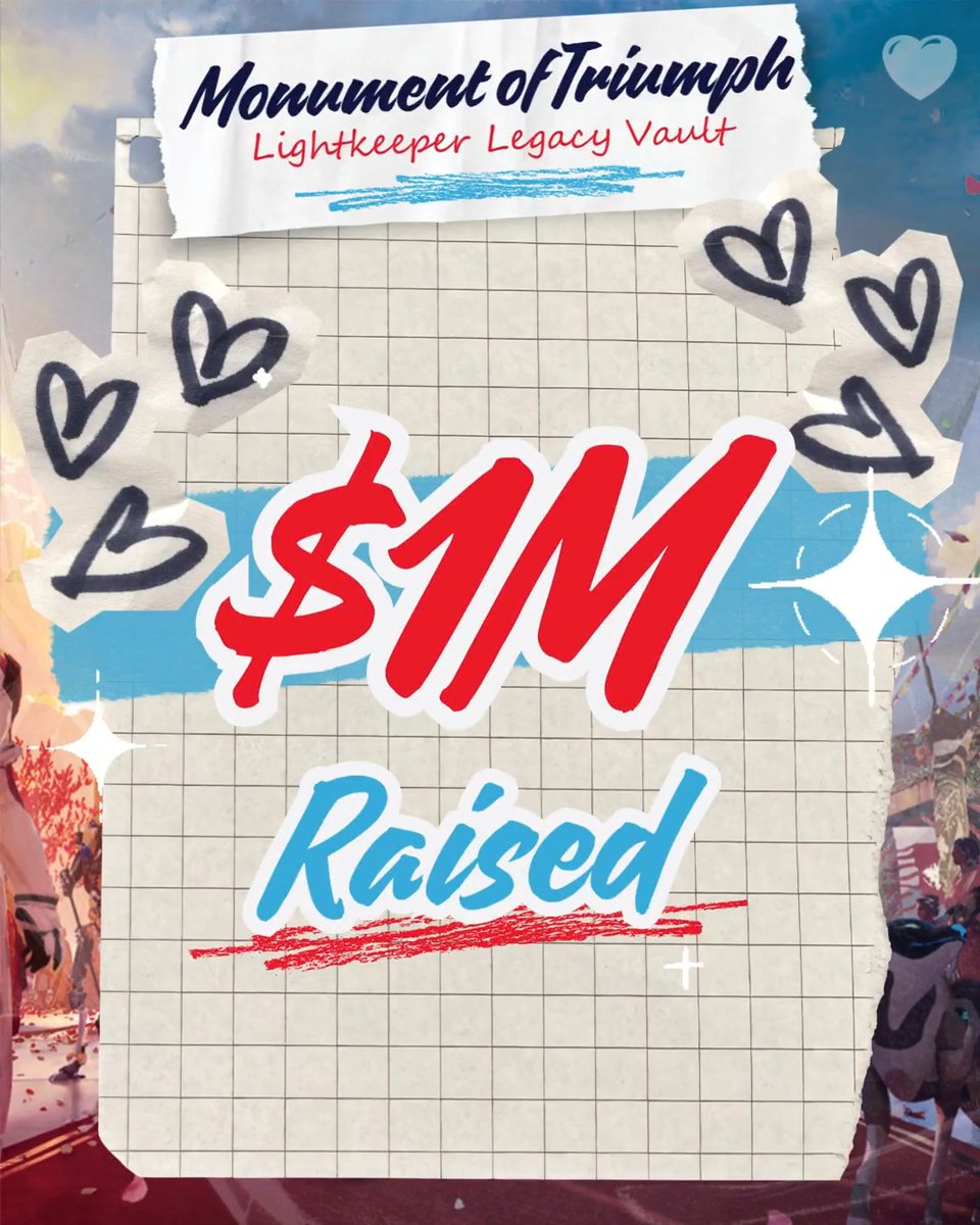 We've surpassed $1 million raised during our Monument of Triumph campaign. Just incredible. THANK YOU for your generosity, kindness and belief in this mission. Your collective passion continues to change the world for the better. ❤️ Donate today: